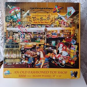 SunsOut 1000-PIECE JIGSAW PUZZLE "AN OLD FASHIONED TOY SHOP" 9834916 COMPLETE